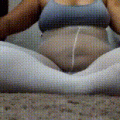 Belly in XL White Tights