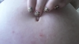 PREGNANT belly button play!  recovered video
