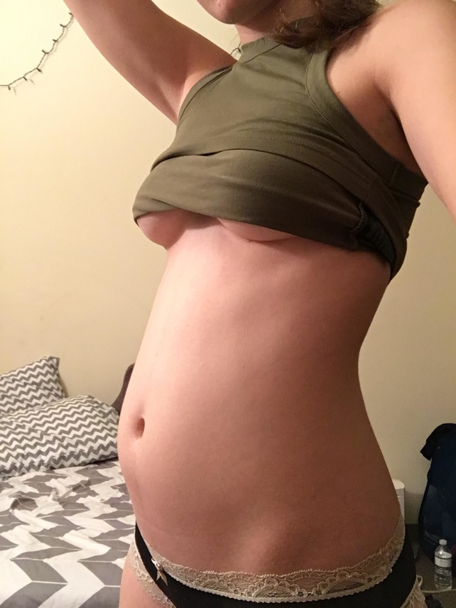 Girl belly bloat