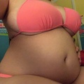 [bloatedbbygirl] pink bikini 7