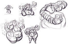 Fat Twintelle Sketches 01