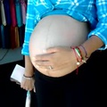 Pregnant belly ball in blue