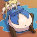 Fairy Tail Lucy Heartfilia bloated