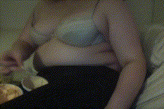 Chubby Girl Eating Potato Chips Big Belly Really Swollen Bbw - 31