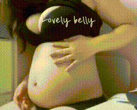 Belly Inflation girl - video 7
