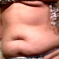 Tease the Fat Girl - Bloated Belly in Tight Bikini