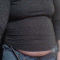 BBW Sensitive Belly after buffet in small clothes