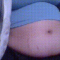 BBW fat belly in tight clothes + belly playing