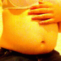 bloated huge belly