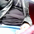 a short belly video in a bus