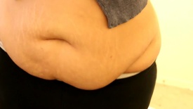 Amazing Belly Shot BBW Video Fluffy Plus Size Feedie