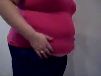 BBW SSBBW Some more belly play! standing up!