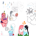 Fat Bubblegum and Marcy Sketches