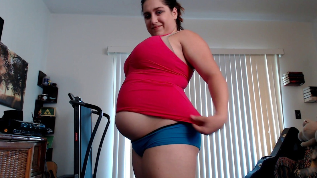 Pregnant BBW with glasses nailed