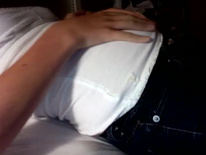 Food baby laying down