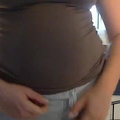 Tight shirt & belly play