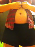 Tight shirt chubby belly