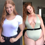 Curvy Plus Size Model weight gain