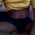 Stuffed Belly in tight shorts (Video 13)