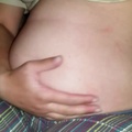 Enjoying my belly getting bigger ~