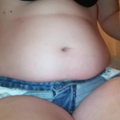 Fat belly & tight shorts