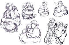 Piggy Pitstop Puddin Sketches
