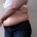 Fat Girl Belly Play in Tight Clothes - Tease the Fat Girl fo