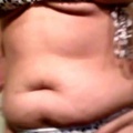 Tease the Fat Girl! - Bloated Belly in Tight Bikini