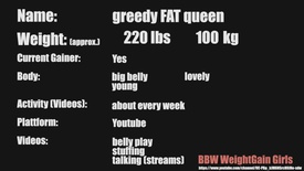 BBW Feedee Fat Gaining Girl  greedy FAT queen BEST OF