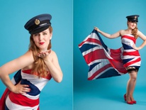 Brexit dresses, british women show the union jack in fashion