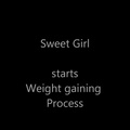 sweet beautiful girl starts weight gaining process, awesome 