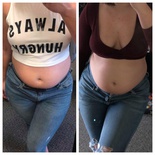 November to now same pose, different belly