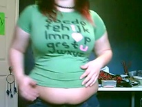 Sexy Chubby Girl Wearing Outgrown Shirt
