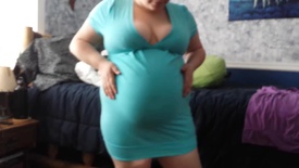 Blue tight dress