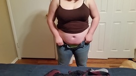 Trying on clothes