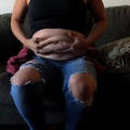 Belly Princess - chubby girl in tight pants hd