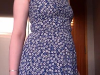 Chubby in a sun dress, pre Australia Day 