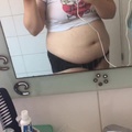 Belly fat young girl