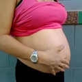 Small 8 month pregnant belly (Low)