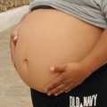 Big pregnant belly for being only 6 months