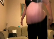 Pregnant BBW Vannah Cream Striptease