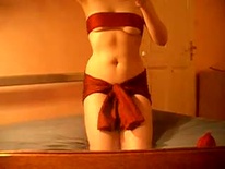 My lovely belly with a red bow  )