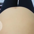 playing with my super fat belly
