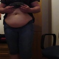 My fat belly in a realy thin jeans