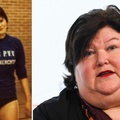 Maggie de Block from slim young athlete to middle aged Minister of Health