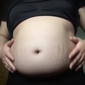 Chubby Goth Girl Plays With Her Fat Belly