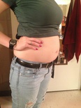 and my after! I've got such a food baby but my belly's nice and tight, so I don't mind too much ;)