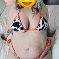 Busty BBW JustYourDream95 Cow Girl Hucow Outfit Big Ass Strip Tease (3)