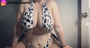 JustYourDream95 Big Tits Cow Girl Outfit BBW Milf (1)