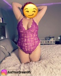 JustYourDream95 Fat Ass White Girl on Instagram Purple Lingerie Big Tits &amp; Ass (6)